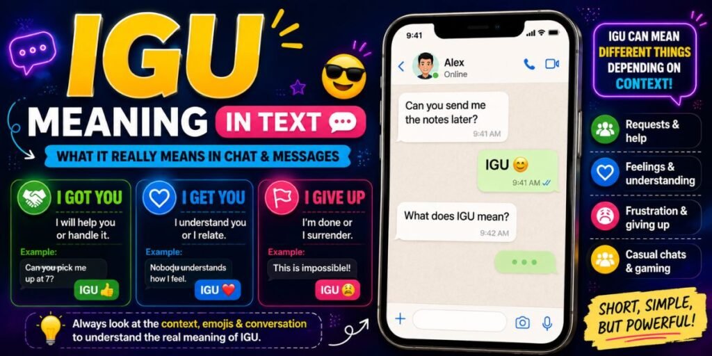 IGU Meaning in Text