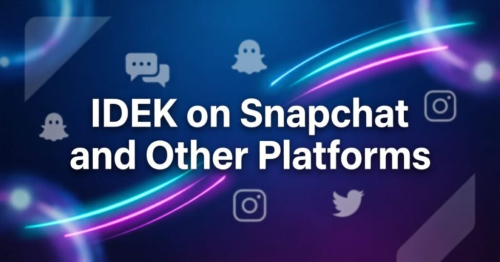 idek-on-snapchat-and-other-platforms